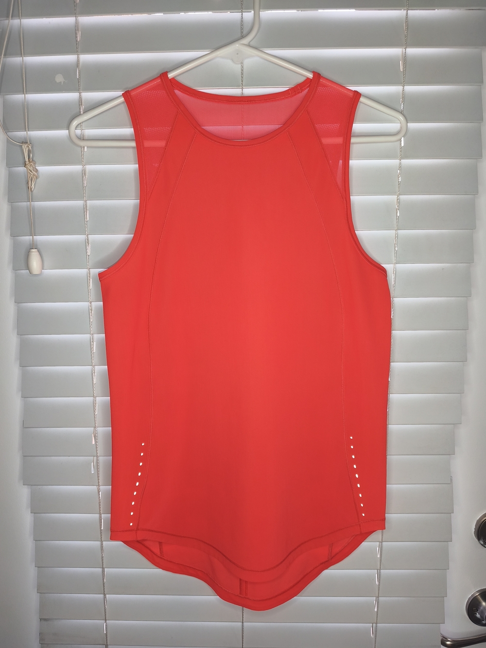 Lululemon Sculpt Tank Top Women's Size 4 Flare Red Mesh Workout Gym